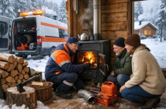 Аварийная служба для дачи: автономное отопление дровами