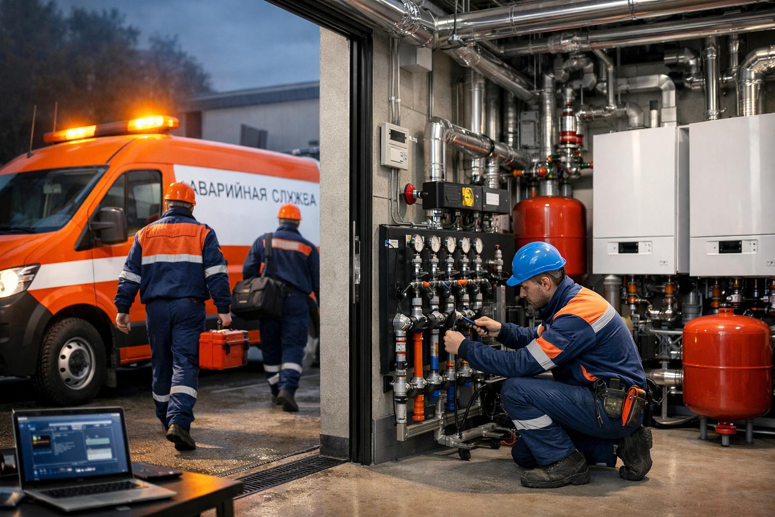 Срочный выезд 24/7 — аварийная помощь по отоплению и водоснабжению