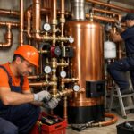 Аварийная служба коттеджа: монтаж медной котельной