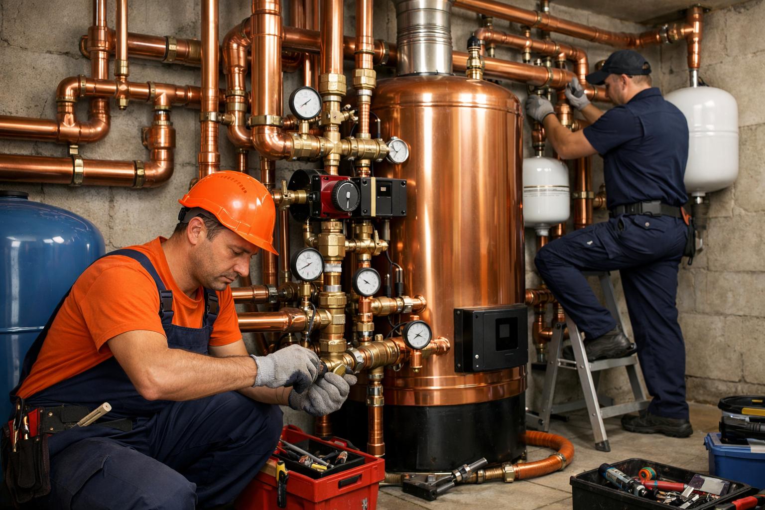 Аварийная служба - системы отопления водоснабжения 8 495 744 67 74 — монтаж медной котельной быстро и надёжно