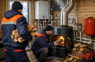 Аварийная служба коттеджа: отопление дачи дровами