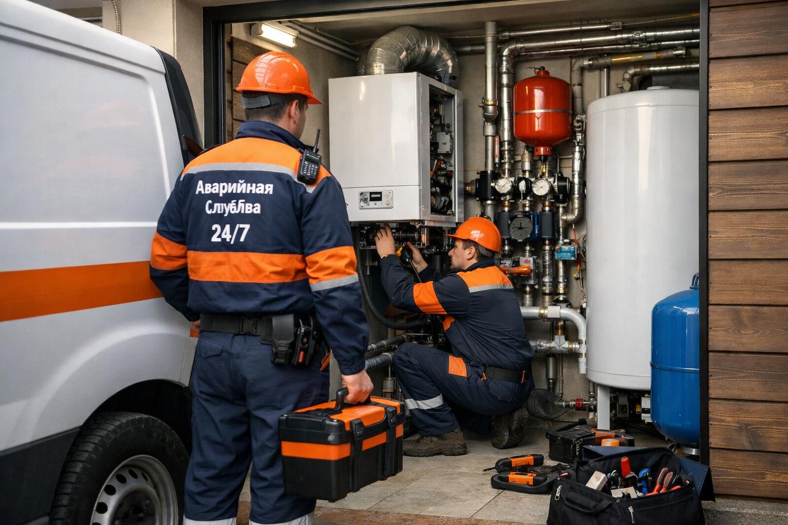 Экстренный выезд аварийной бригады 24/7 — «Аварийная служба - системы отопления водоснабжения 8 495 744 67 74»