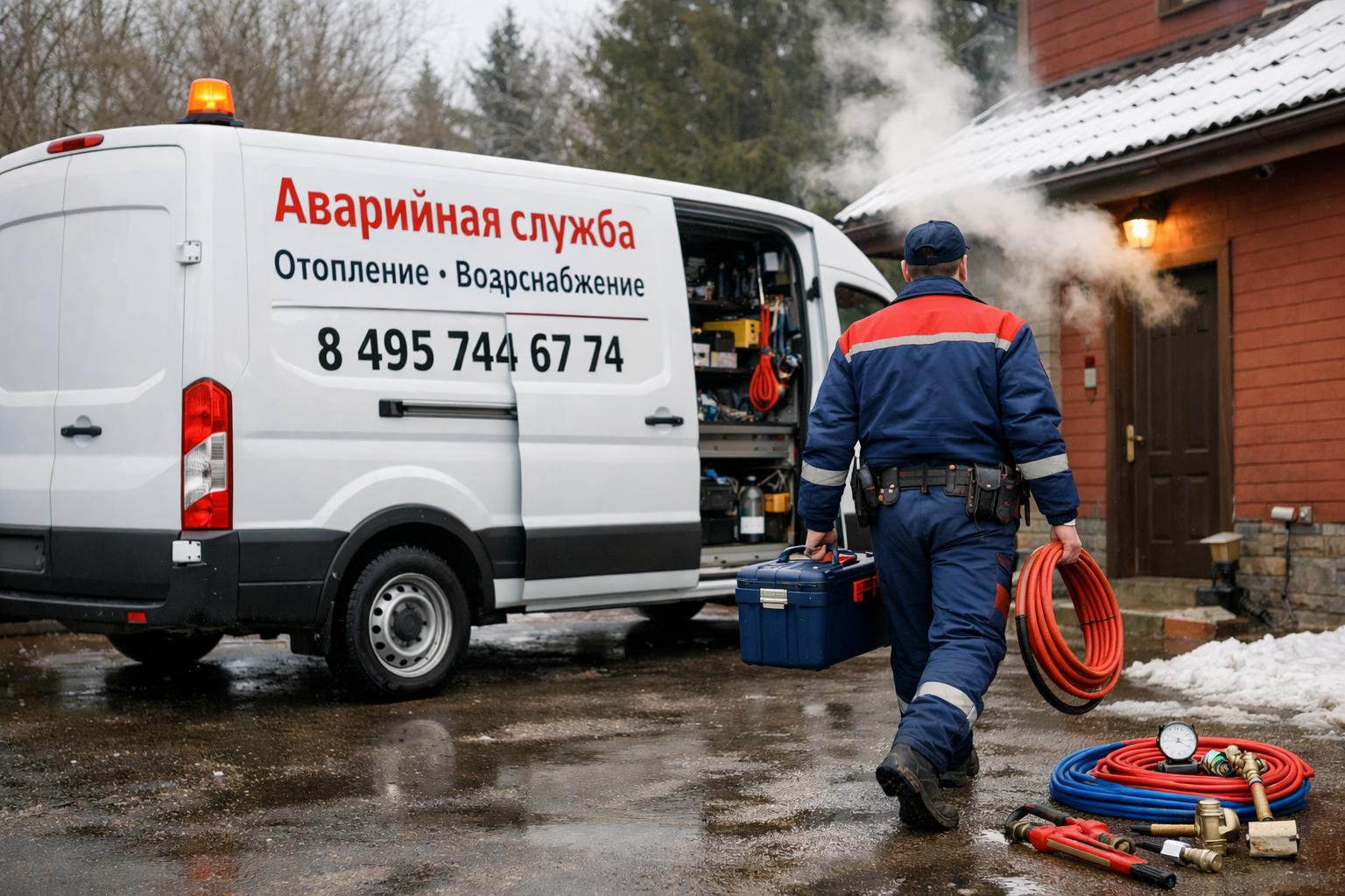 Срочный выезд мастера по отоплению и водоснабжению в Московской области — «Аварийная служба - системы отопления водоснабжения 8 495 744 67 74»