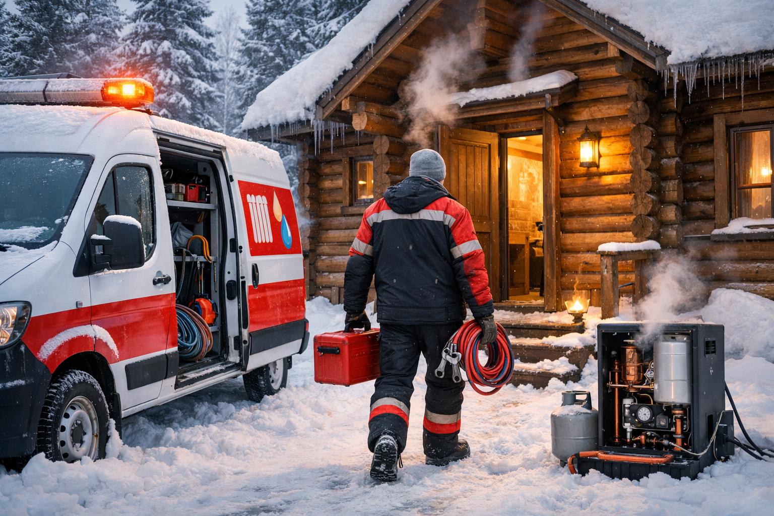 Экстренный выезд 24/7 от «Аварийная служба — системы отопления водоснабжения 8 495 744 67 74» — спасаем ваш деревянный дом от замерзания!