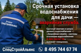 Срочная установка водоснабжения для дачи