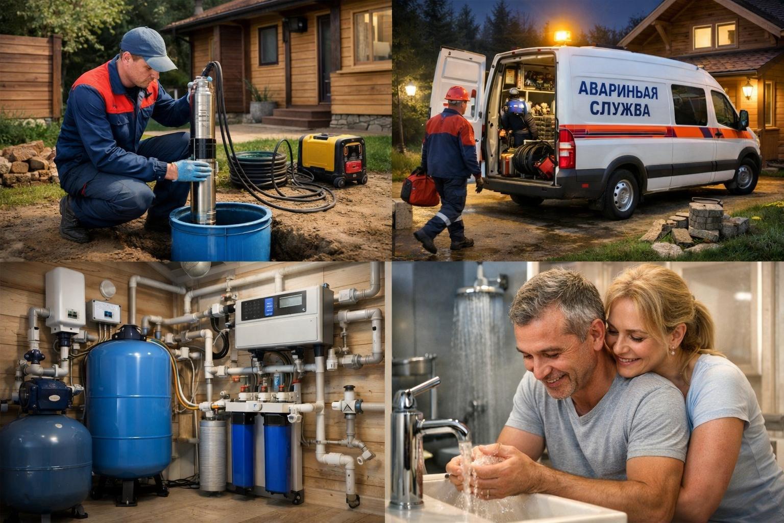 Комплексное водоснабжение дачи под ключ от «Аварийная служба - системы отопления водоснабжения 8 495 744 67 74» — быстро, качественно, без лишних хлопот