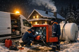 Аварийная служба: отопление коттеджа на дизельном топливе