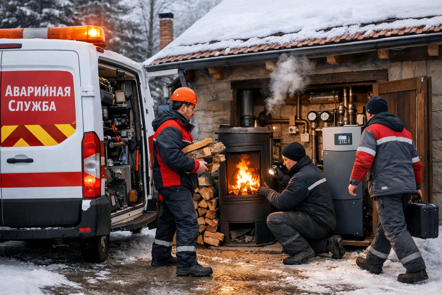 Аварийная служба 24/7 — мгновенный выезд при проблемах с комбинированным дровяным отоплением дома Аварийная служба 24/7 — мгновенный выезд при проблемах с комбинированным дровяным отоплением дома