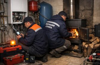 Аварийная служба при комбинированном дровяном отоплении коттеджа