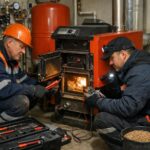 Аварийная служба: помощь при поломках комбинированного твердотопливного отопления дома
