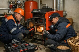 Аварийная служба: помощь при поломках комбинированного твердотопливного отопления дома