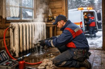 Аварийная служба: отопление дачи чугунными радиаторами