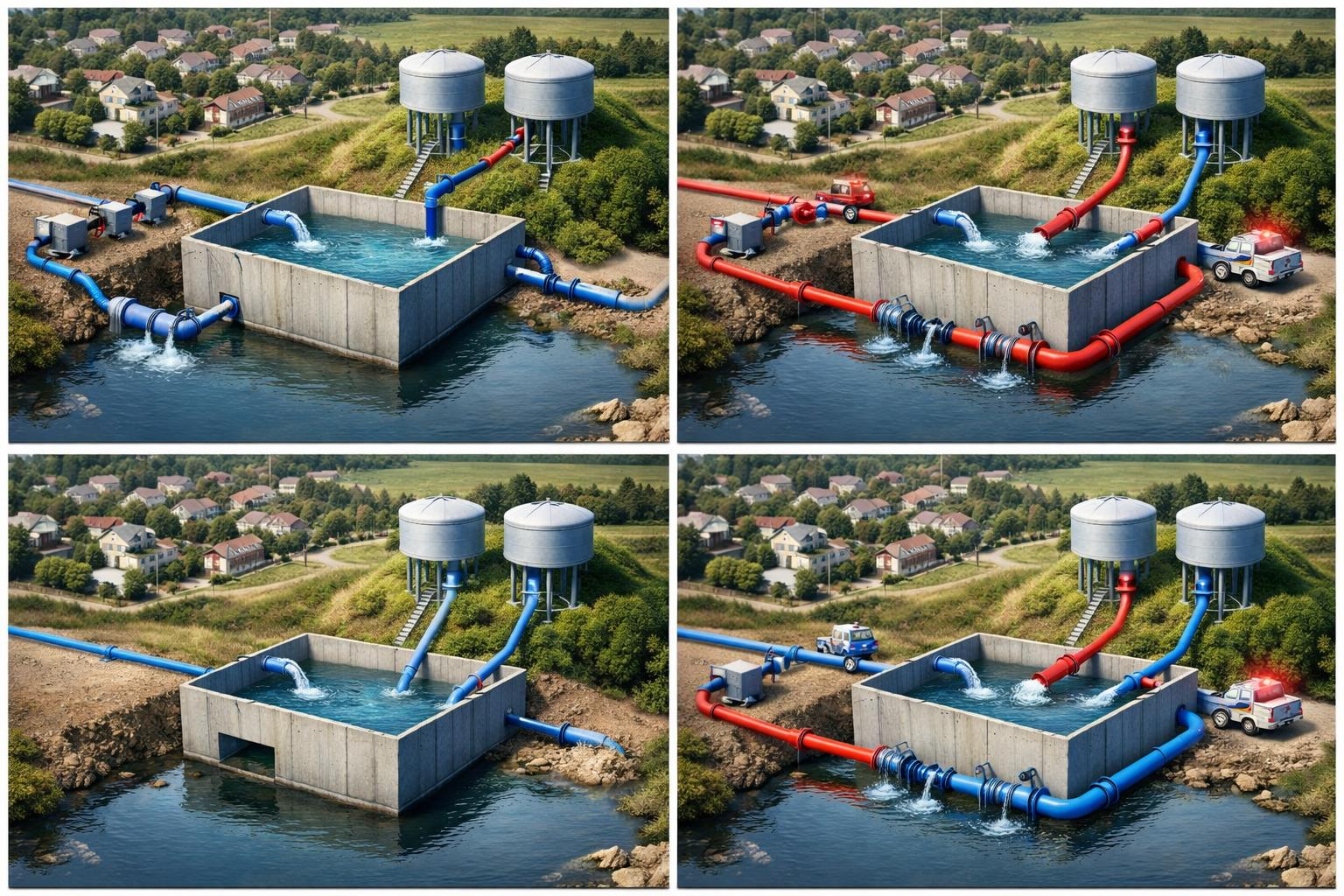 Как работает режим подачи и распределения воды при контррезервуарах: простые схемы для сложных ситуаций