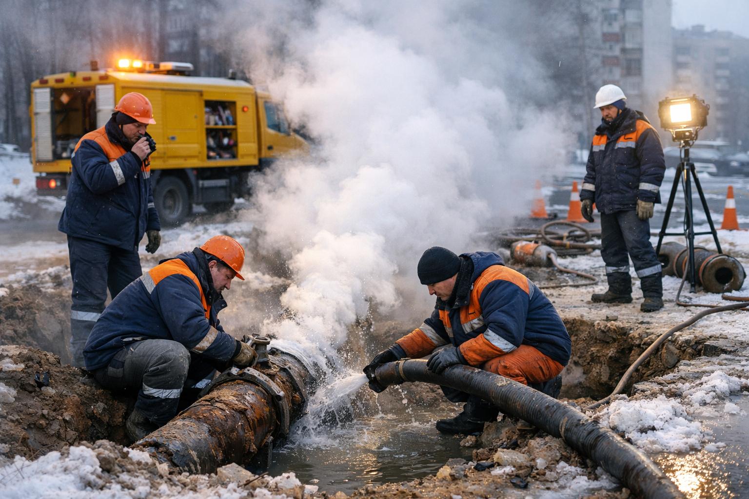 Аварийная служба Паропровод — мгновенная помощь при авариях на теплотрассах