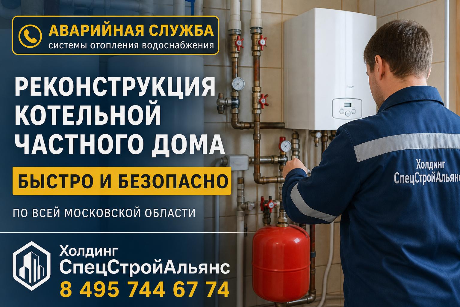 Аварийная служба - системы отопления водоснабжения 8 495 744 67 74 — реконструкция котельной частного дома быстро и безопасно по всей Московской области Аварийная служба - системы отопления водоснабжения 8 495 744 67 74 — реконструкция котельной частного дома быстро и безопасно по всей Московской области