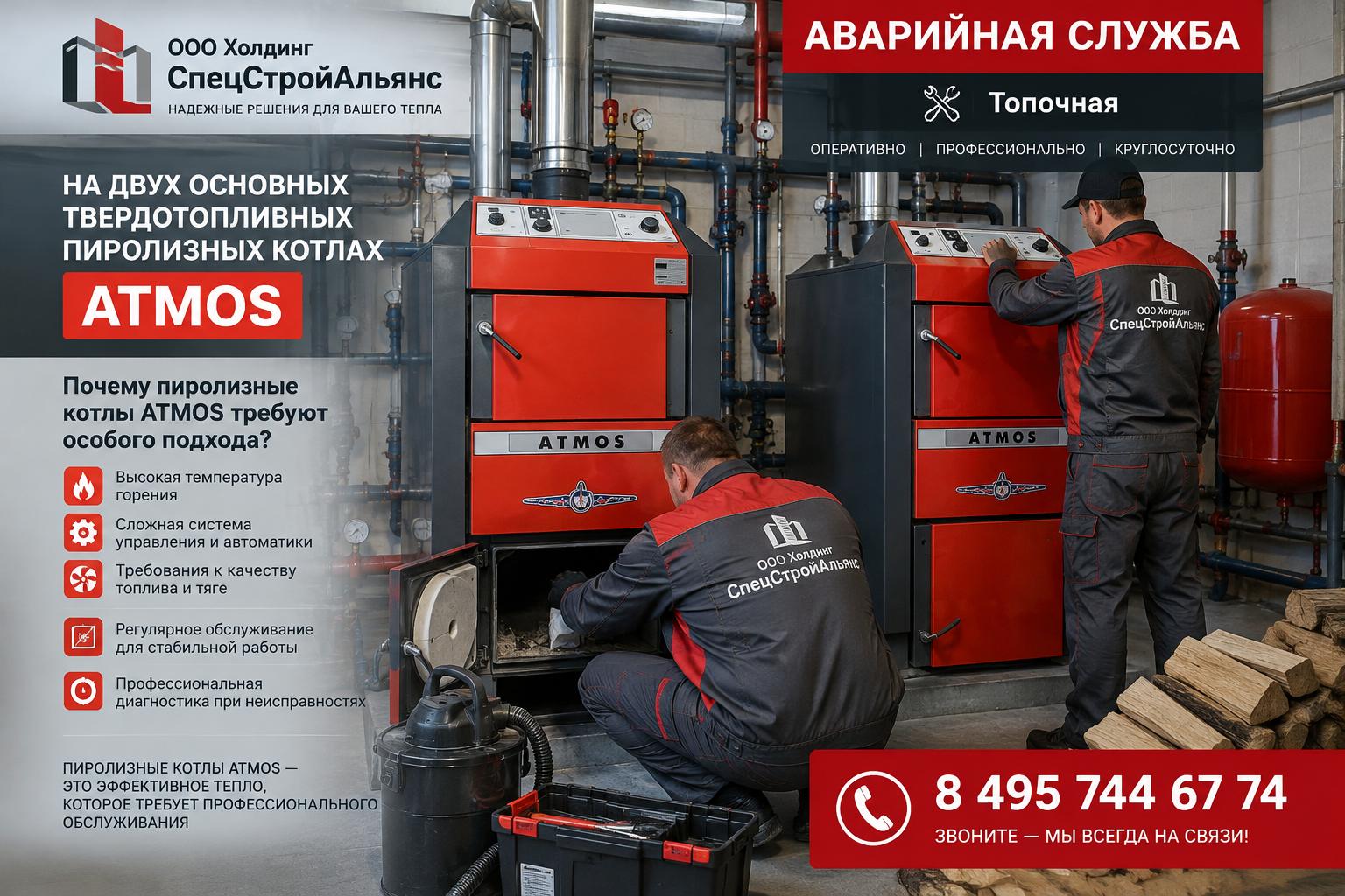 Почему пиролизные котлы ATMOS требуют особого подхода