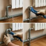 Устранение течи трубы и радиатора отопления