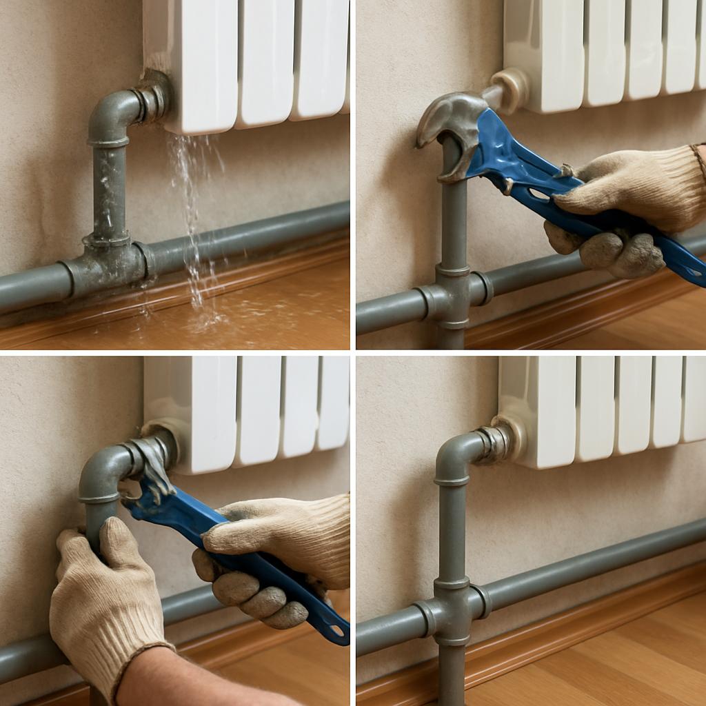 Как устранить течь водопроводной трубы и радиатора отопления: обзор и признаки проблемы