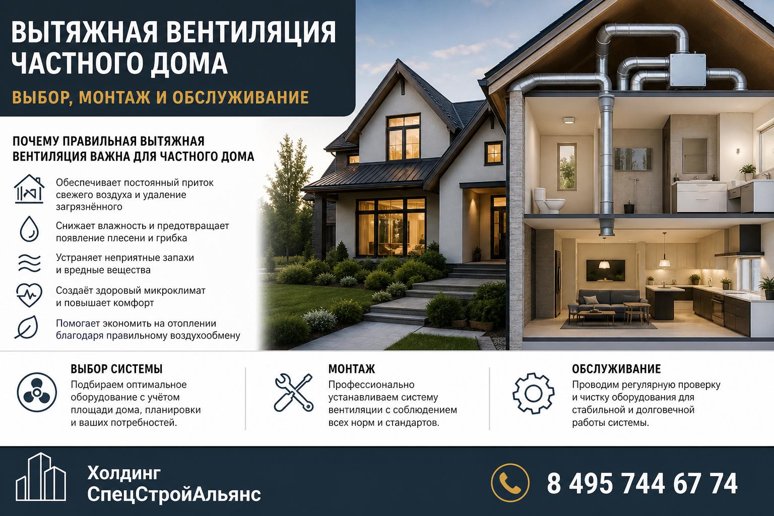 Почему правильная вытяжная вентиляция важна для частного дома Почему правильная вытяжная вентиляция важна для частного дома