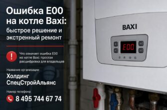 Ошибка E00 на котле Baxi: быстрое решение