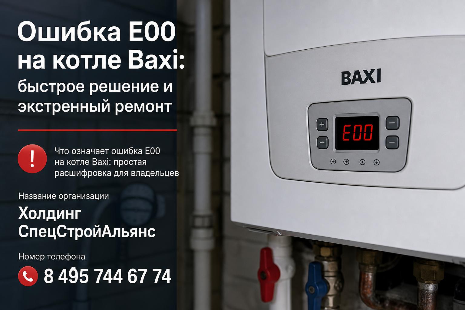 Что означает ошибка E00 на котле Baxi: простая расшифровка для владельцев Что означает ошибка E00 на котле Baxi: простая расшифровка для владельцев