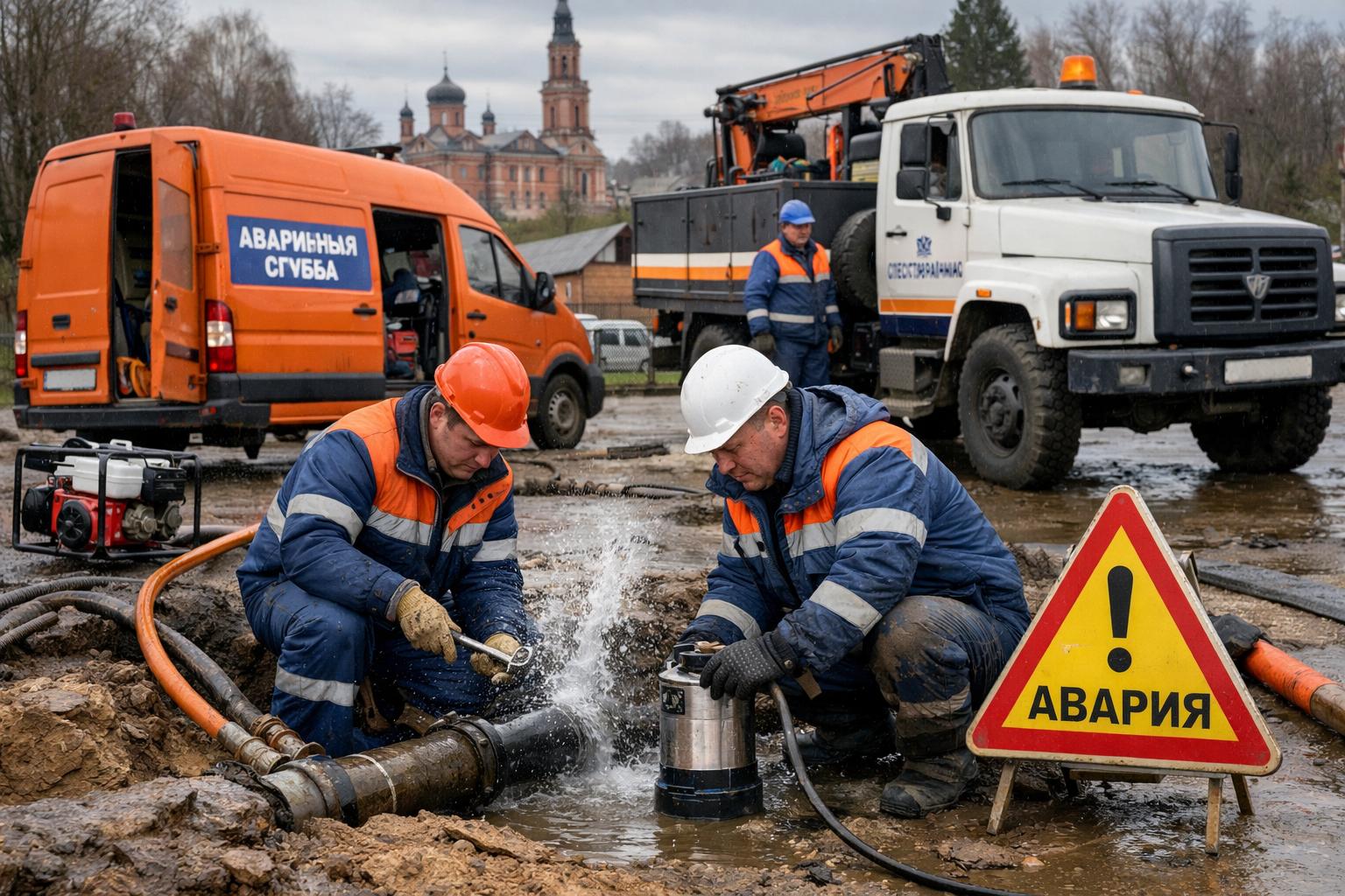 Аварийная служба ремонт водоснабжения в Можайске — круглосуточный выезд от ООО Холдинг СпецСтройАльянс