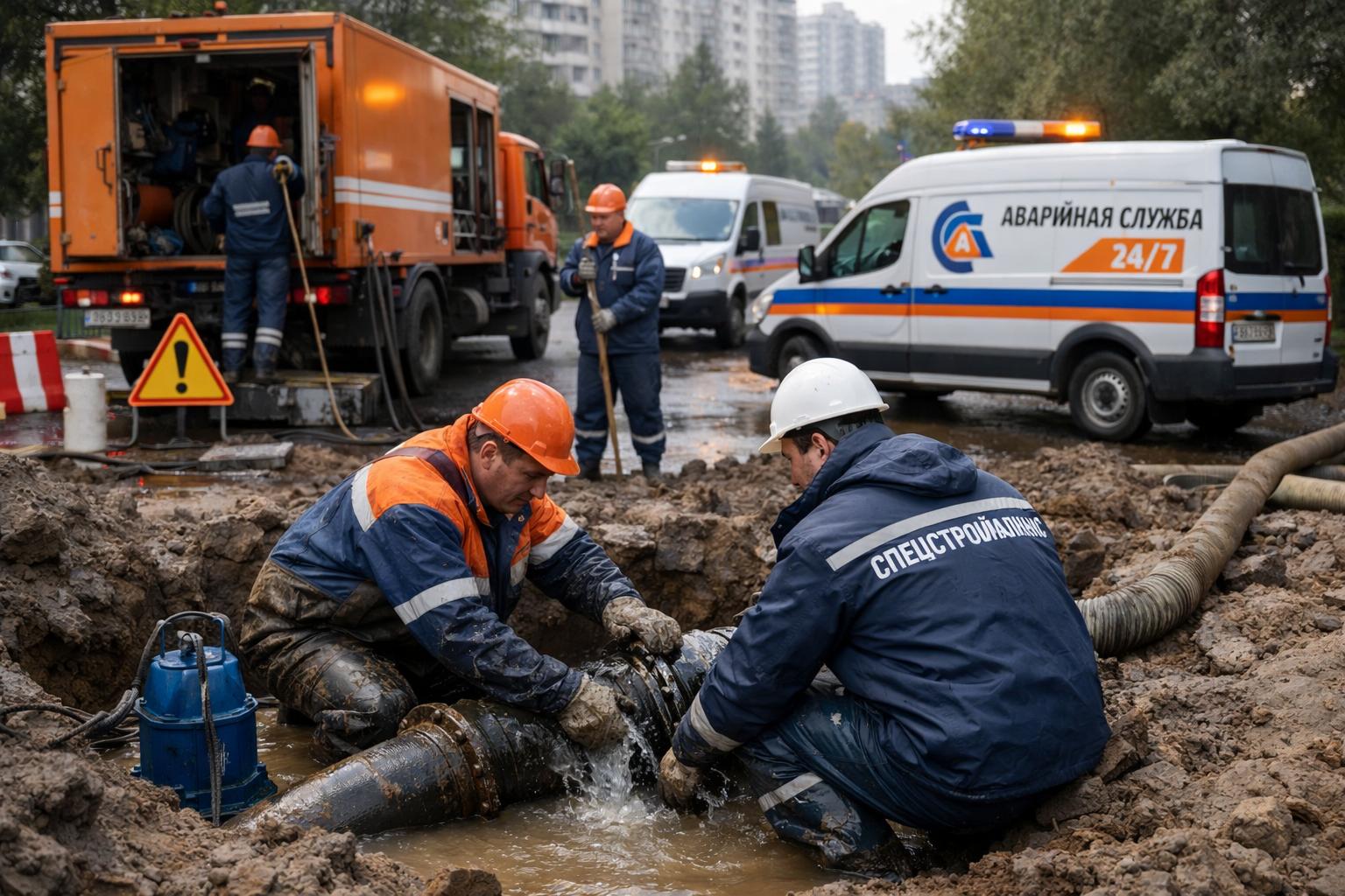 Аварийная служба ремонт водоснабжения в Нижнем Хорошево — оперативный выезд 24/7 от ООО Холдинг СпецСтройАльянс Аварийная служба ремонт водоснабжения в Нижнем Хорошево — оперативный выезд 24/7 от ООО Холдинг СпецСтройАльянс