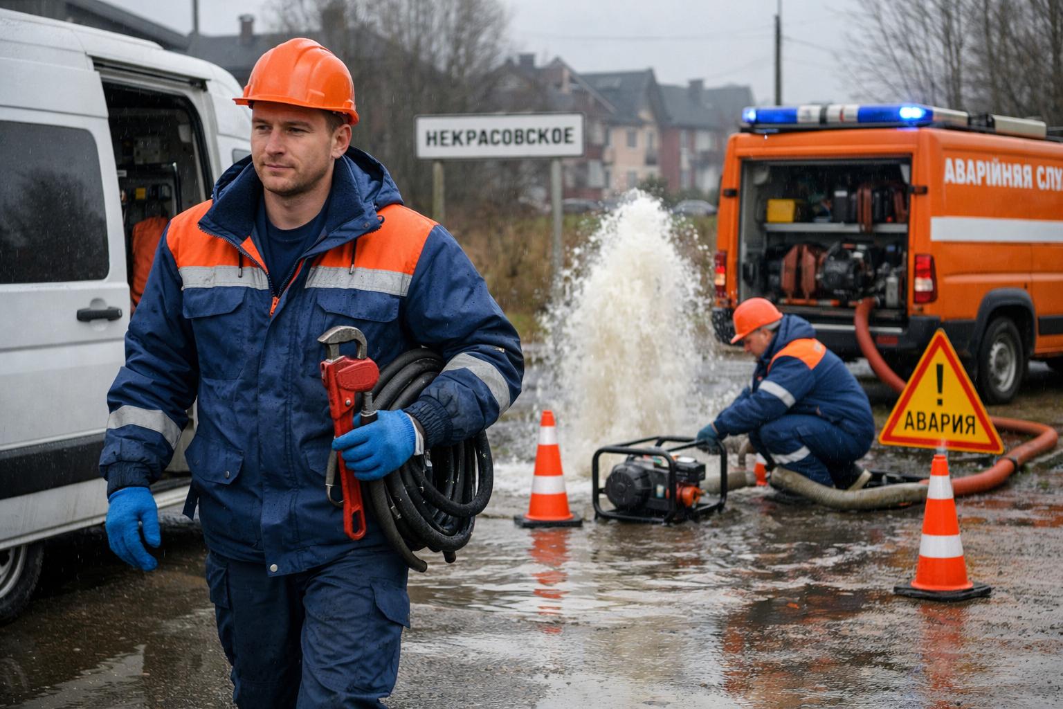 Срочная помощь 24/7: Аварийная служба ремонт водоснабжения в Некрасовском — выезд за 30 минут