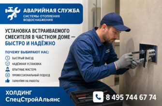 Аварийная служба: установка встраиваемого смесителя в частном доме