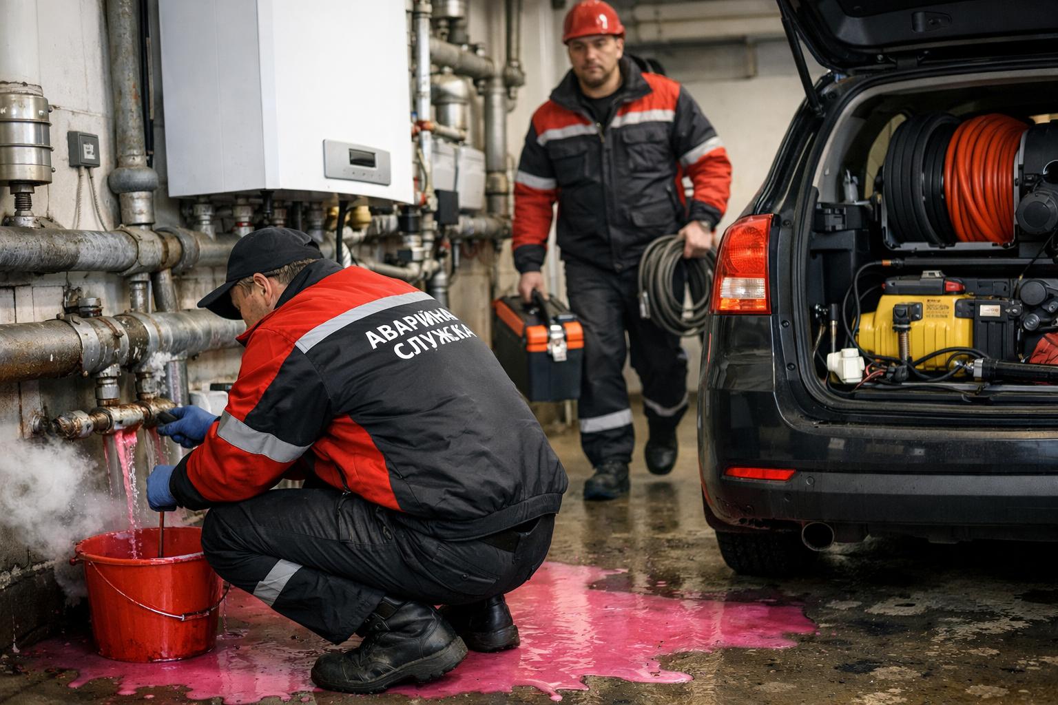 Круглосуточная аварийная служба при утечках пропиленгликоля — выезд за 30 минут