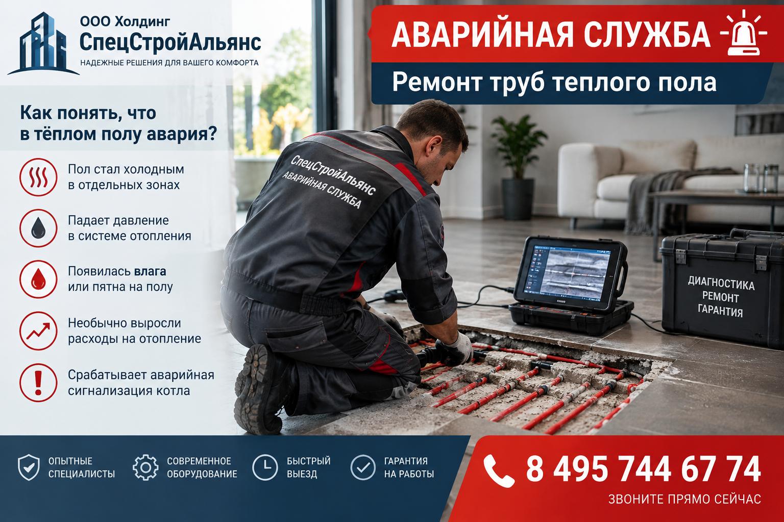 Как понять, что в тёплом полу авария
