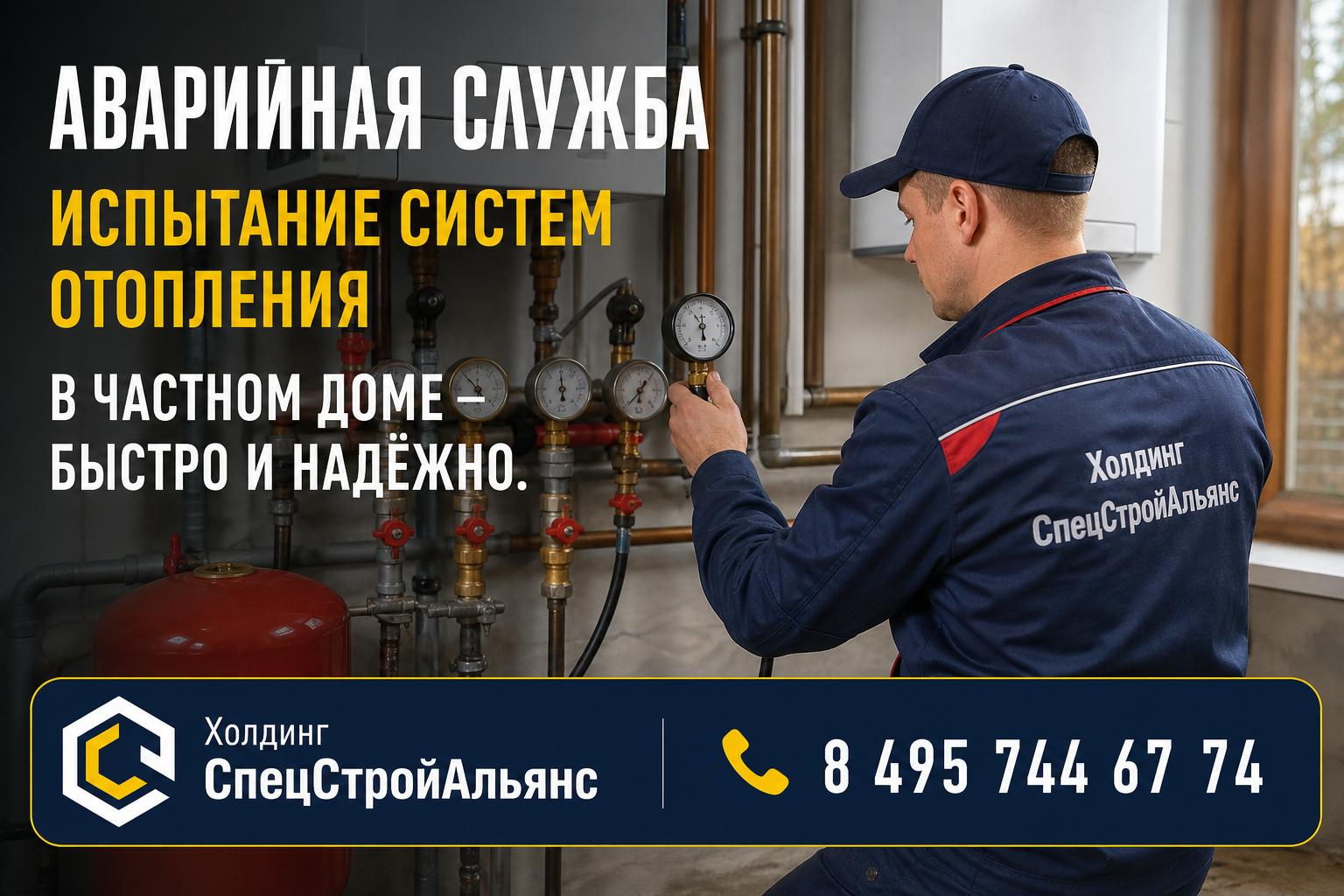 Аварийная служба — испытание систем отопления в частном доме быстро и надёжно Аварийная служба — испытание систем отопления в частном доме быстро и надёжно