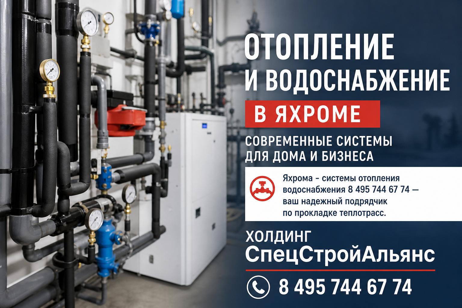 Яхрома - системы отопления водоснабжения 8 495 744 67 74 — ваш надежный подрядчик по прокладке теплотрасс Яхрома - системы отопления водоснабжения 8 495 744 67 74 — ваш надежный подрядчик по прокладке теплотрасс