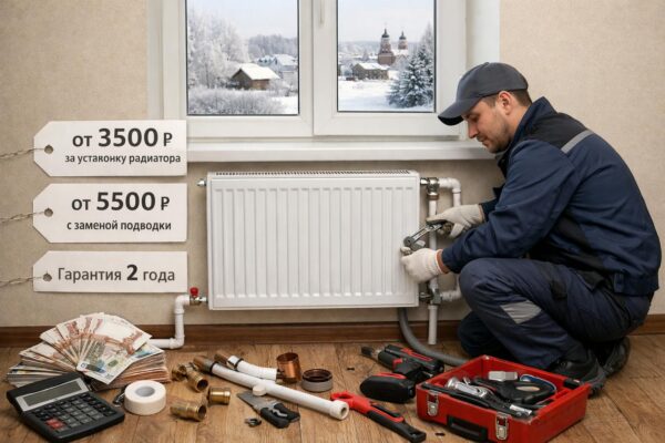 Яхрома: стоимость монтажа радиатора отопления в частном доме
