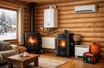 Отопление деревянного дачного дома в Звенигороде