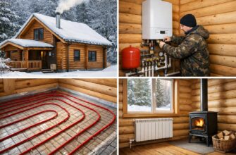 Отопление деревянного дачного дома в Звенигороде