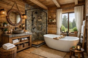 Звенигород: ванная комната для дачного дома