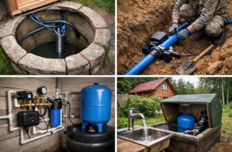 Водопровод на даче из колодца в Звенигороде