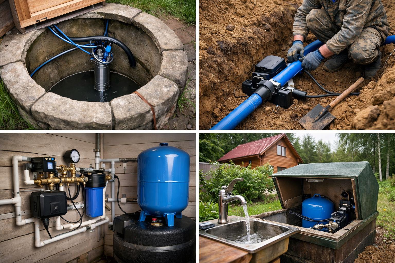 Как мы делаем водопровод из колодца на даче в Звенигороде — профессионально и с гарантией Как мы делаем водопровод из колодца на даче в Звенигороде — профессионально и с гарантией