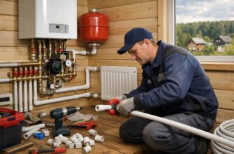 Монтаж труб отопления на даче в Звенигороде