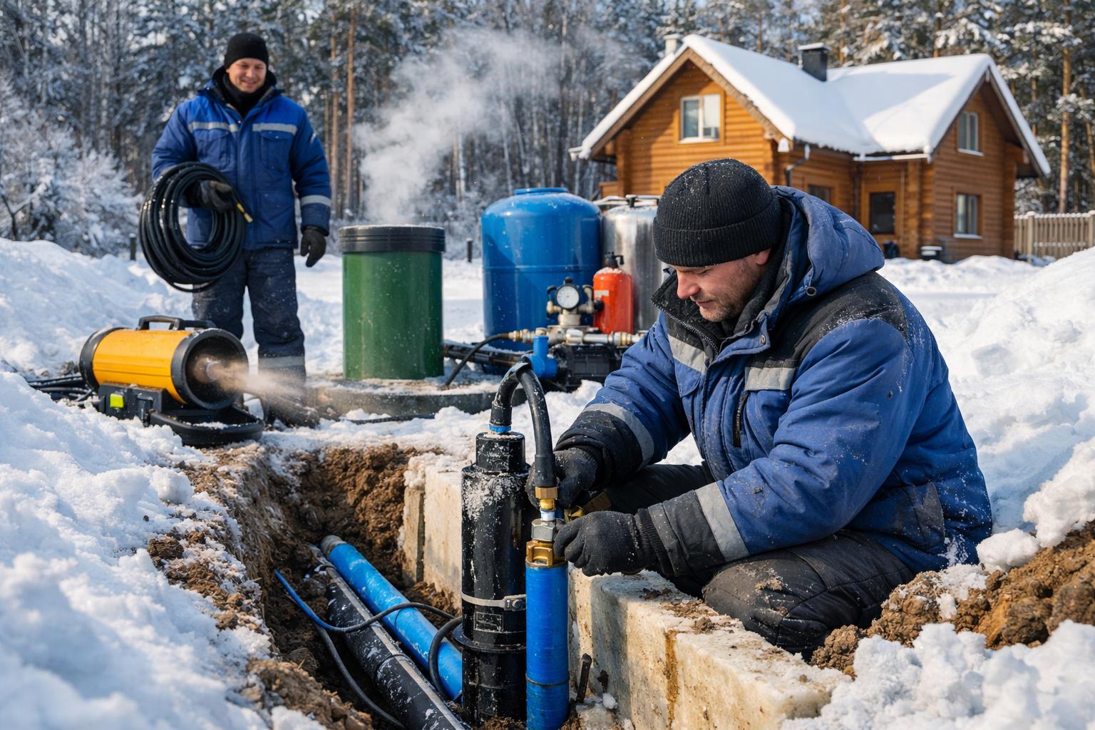 Надежное зимнее водоснабжение в Звенигороде — доверяйте профи Надежное зимнее водоснабжение в Звенигороде — доверяйте профи