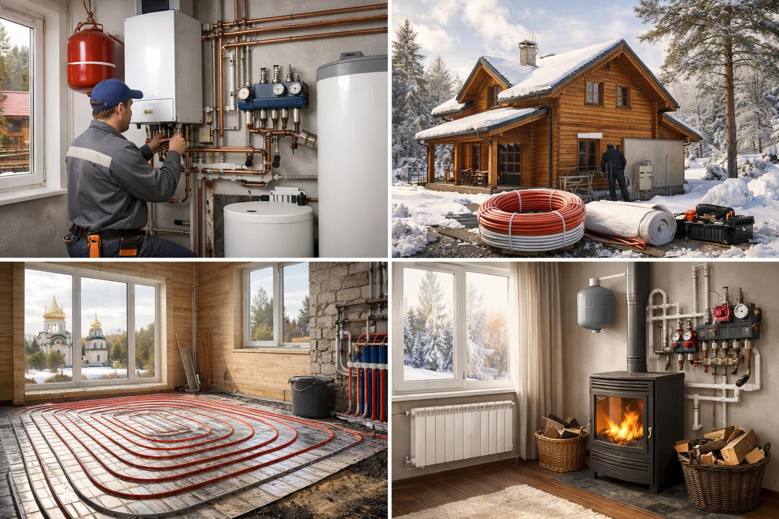 Актуальность монтажа отопления в Звенигороде для частного дома и коттеджа