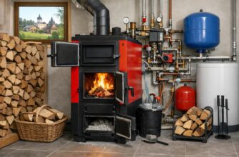 Звенигород: установка дровяного котла отопления в доме