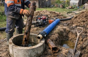 Замена трубы от колодца в Звенигороде