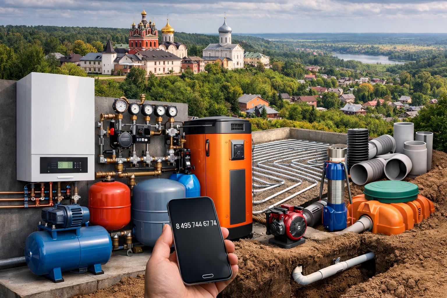 Звенигород — системы отопления и водоснабжения: полный спектр услуг от «Звенигород - системы отопления водоснабжения» — звоните 8 495 744 67 74