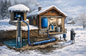 Схема зимнего водоснабжения дома в Звенигороде