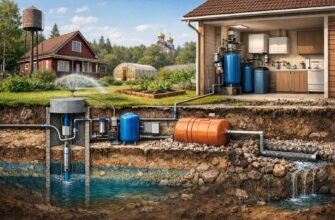 Схема водоснабжения дачного дома в Звенигороде