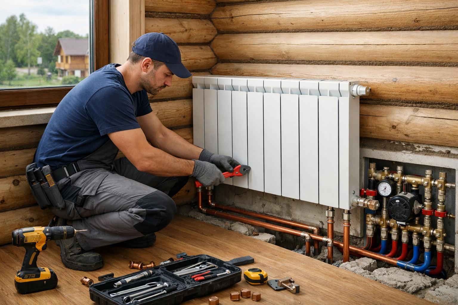 Профессиональный монтаж радиаторного отопления в частном доме в Звенигороде — гарантия тепла и уюта Профессиональный монтаж радиаторного отопления в частном доме в Звенигороде — гарантия тепла и уюта
