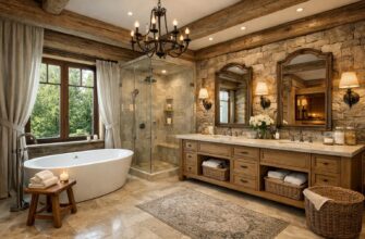 Ванная комната в частном доме Звенигорода