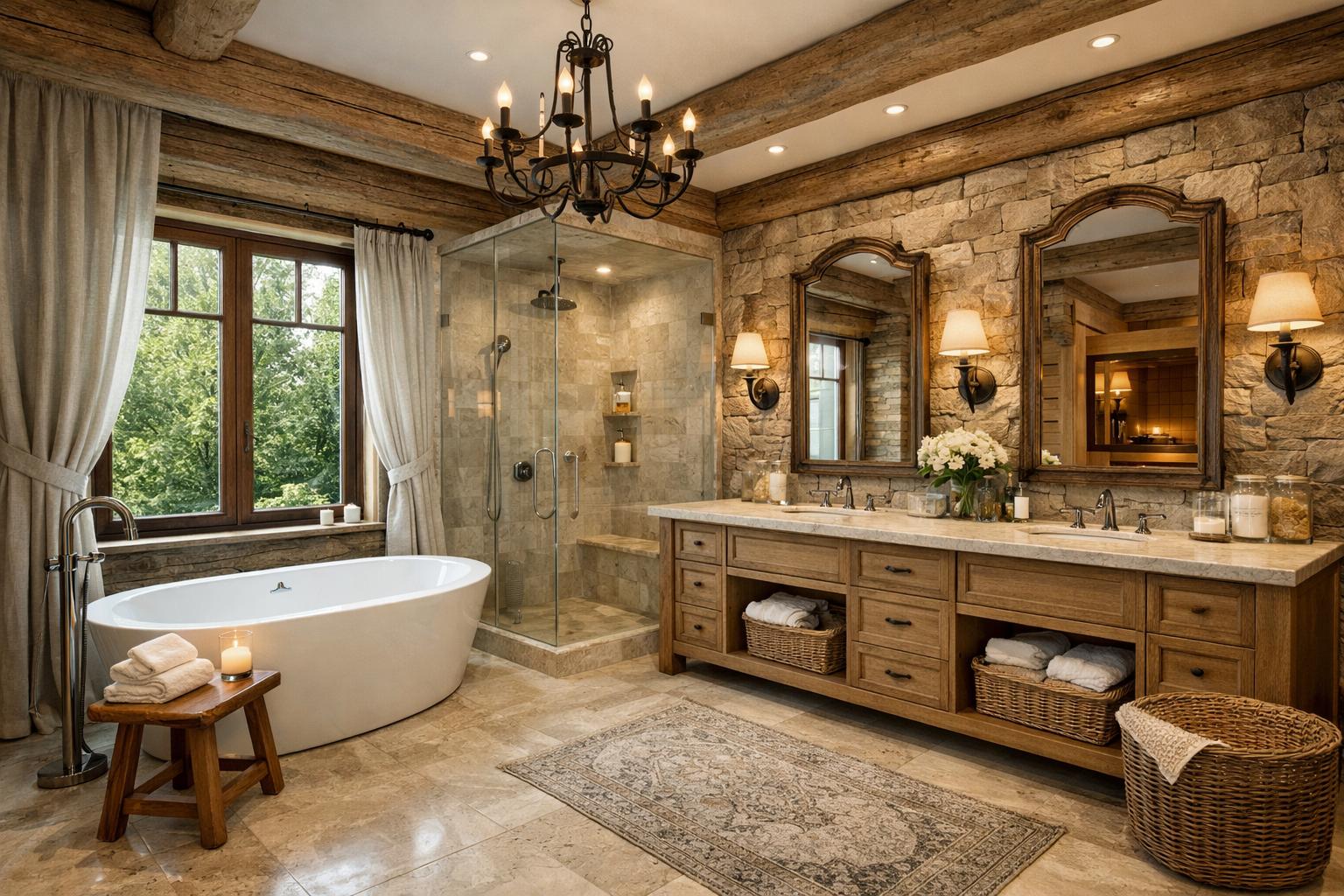 Роскошный и функциональный дизайн ванной для загородного дома Звенигород Роскошный и функциональный дизайн ванной для загородного дома Звенигород